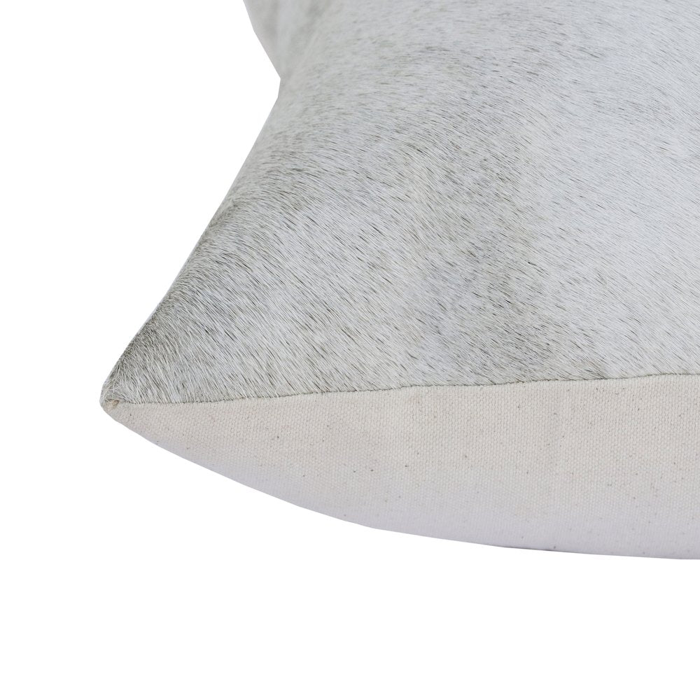 Austin Leather blend Poly Filled Pillow in Ivory, 16" x 24"