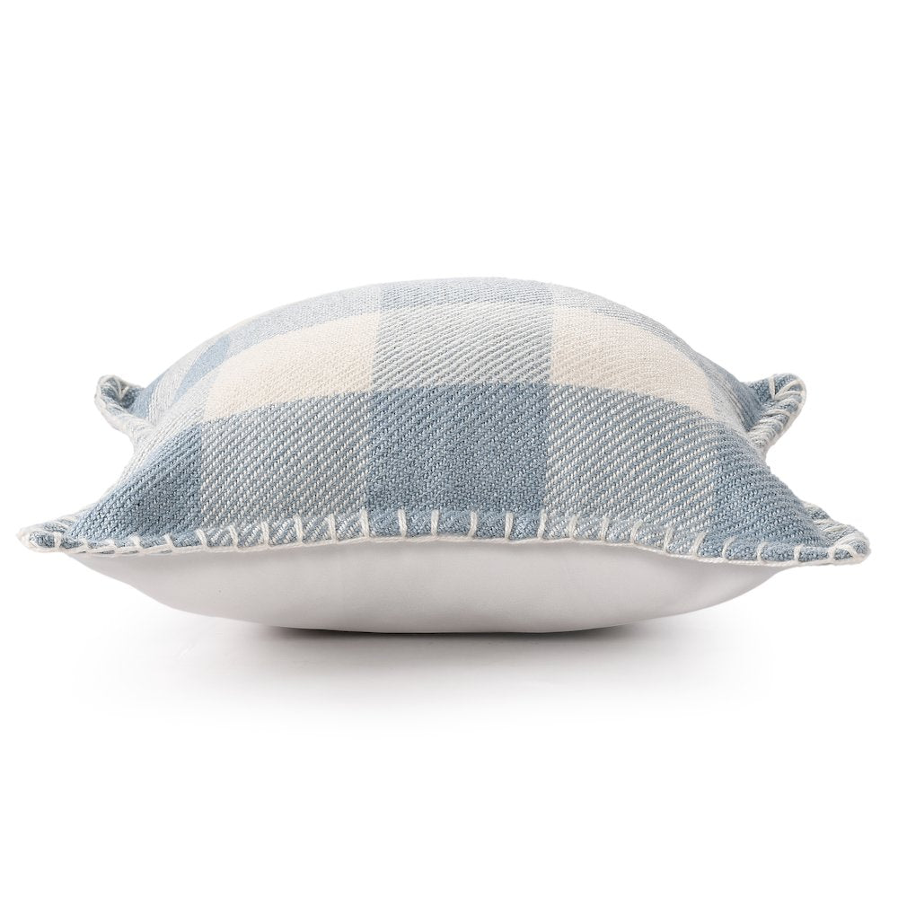 Denver Performance Poly Filled Pillow in Blue/Ivory, 20" x 20"