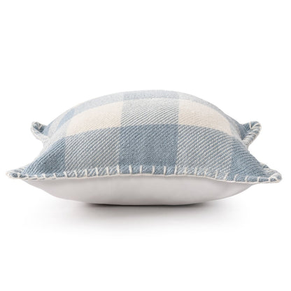 Denver Performance Poly Filled Pillow in Blue/Ivory, 20" x 20"