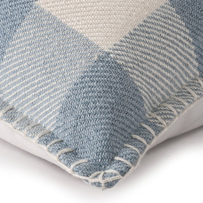 Denver Performance Poly Filled Pillow in Blue/Ivory, 20" x 20"