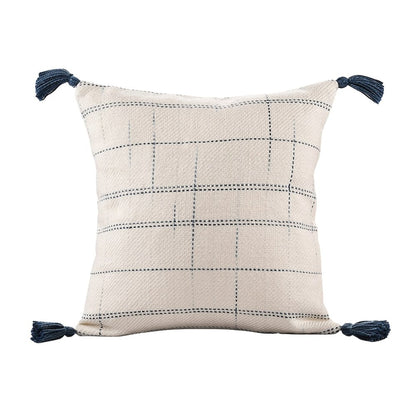 Denver Performance Poly Filled Pillow in Blue/Ivory, 20" x 20"
