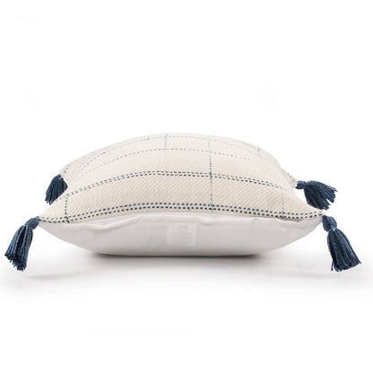 Denver Performance Poly Filled Pillow in Blue/Ivory, 20" x 20"