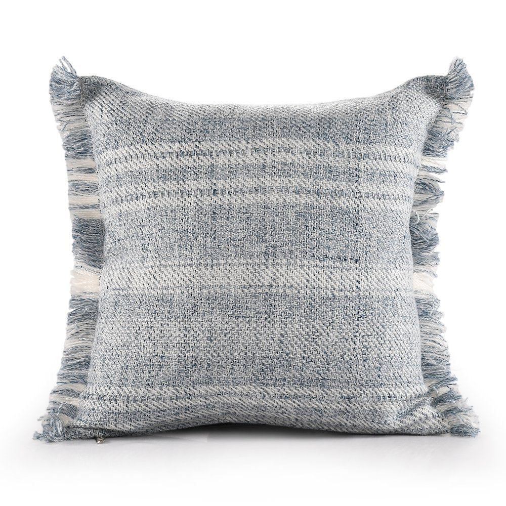 Denver Performance Poly Filled Pillow in Blue/Ivory, 20" x 20"