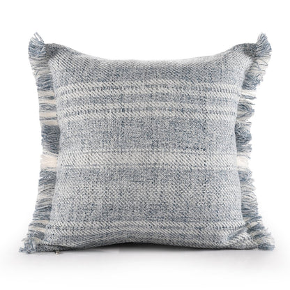 Denver Performance Poly Filled Pillow in Blue/Ivory, 20" x 20"