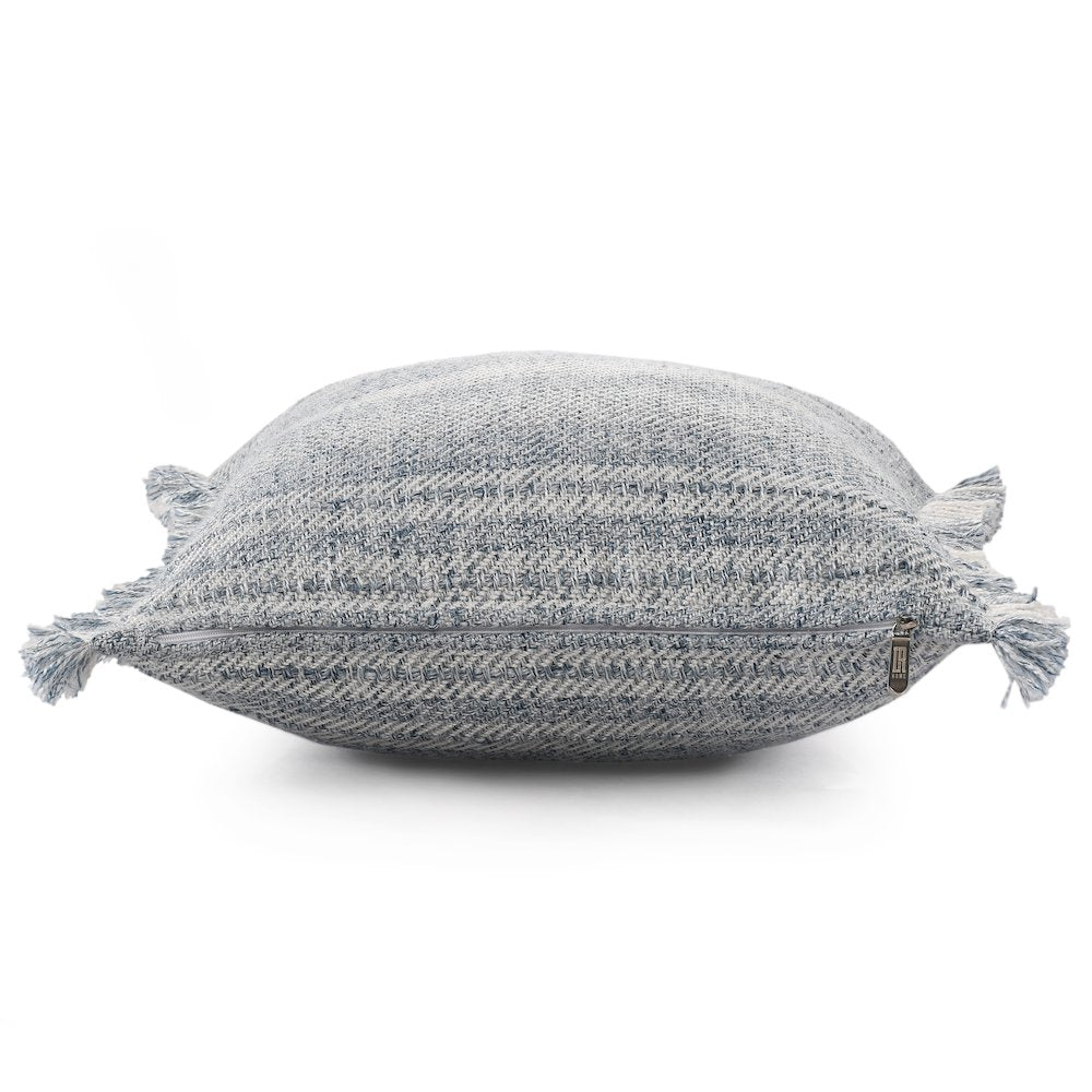Denver Performance Poly Filled Pillow in Blue/Ivory, 20" x 20"