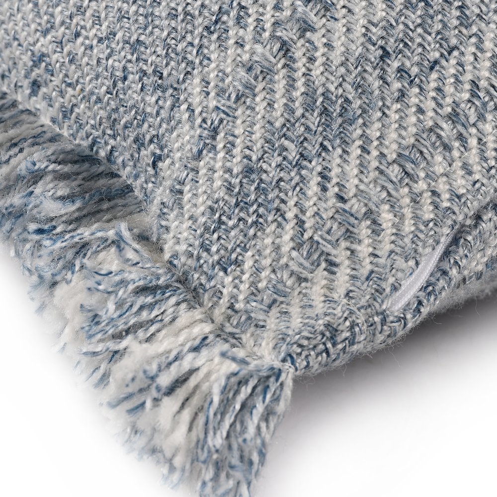 Denver Performance Poly Filled Pillow in Blue/Ivory, 20" x 20"