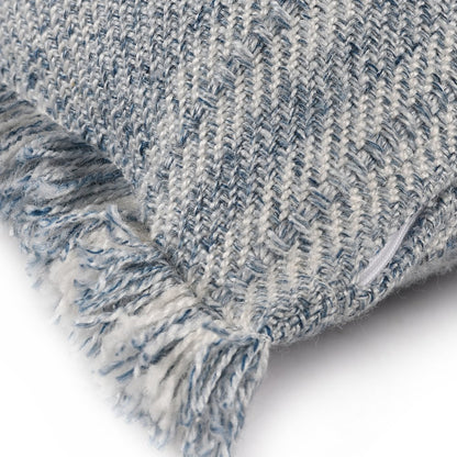 Denver Performance Poly Filled Pillow in Blue/Ivory, 20" x 20"