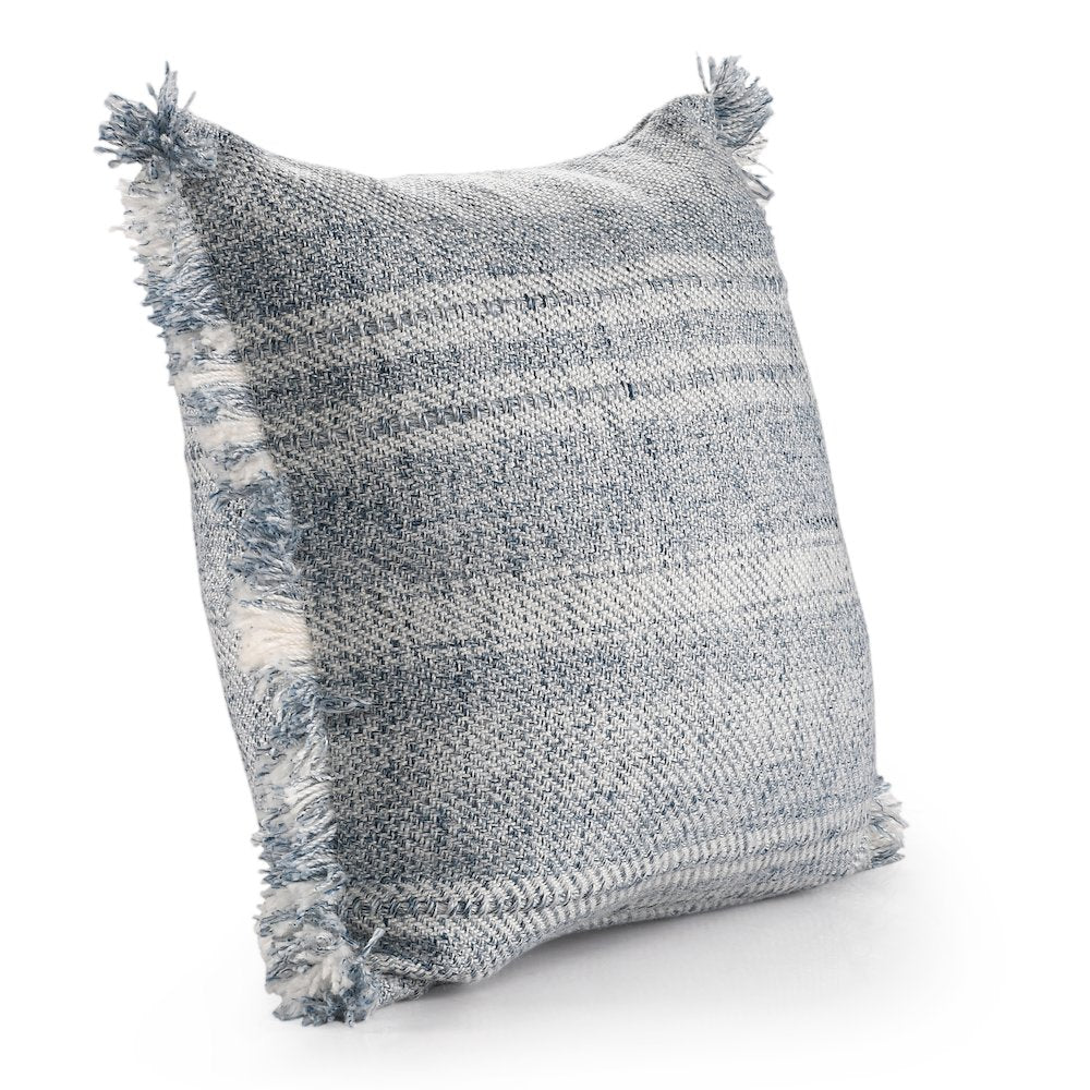 Denver Performance Poly Filled Pillow in Blue/Ivory, 20" x 20"
