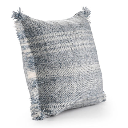 Denver Performance Poly Filled Pillow in Blue/Ivory, 20" x 20"