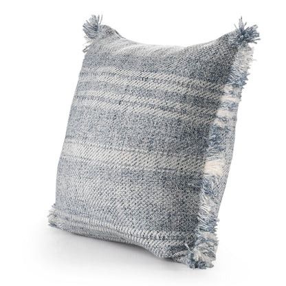 Denver Performance Poly Filled Pillow in Blue/Ivory, 20" x 20"