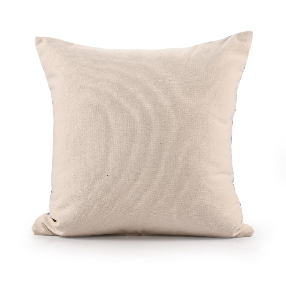 Mosaic Performance Poly Filled Pillow in Blue/Orange, 20" x 20"