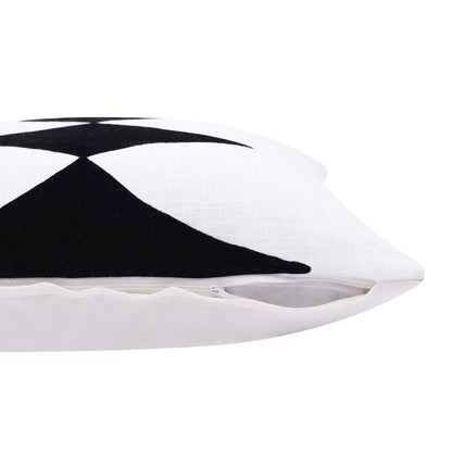 Stacy Garcia Cotton Blend Poly Filled Pillow in Black/White, 20" x 20"