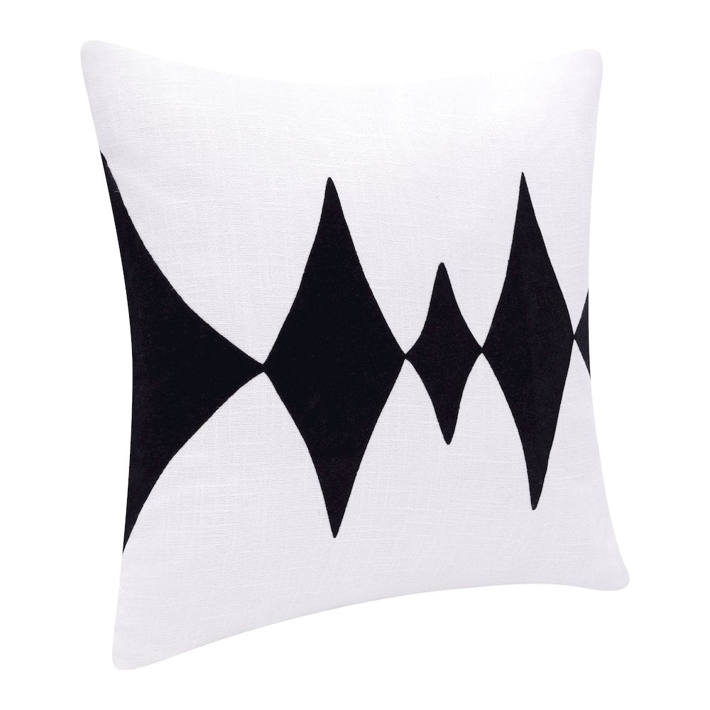 Stacy Garcia Cotton Blend Poly Filled Pillow in Black/White, 20" x 20"