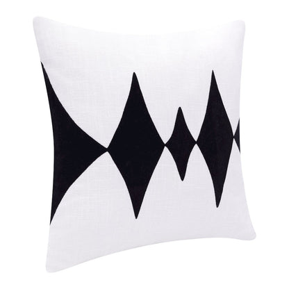 Stacy Garcia Cotton Blend Poly Filled Pillow in Black/White, 20" x 20"