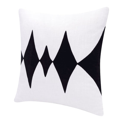 Stacy Garcia Cotton Blend Poly Filled Pillow in Black/White, 20" x 20"