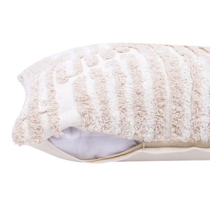 Stacy Garcia Cotton Poly Filled Pillow in Cream/White, 22" x 22"