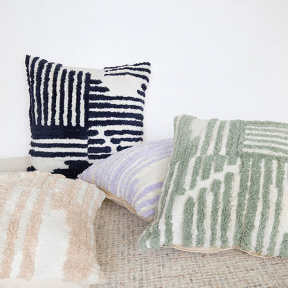 Stacy Garcia Cotton Poly Filled Pillow in Cream/White, 22" x 22"