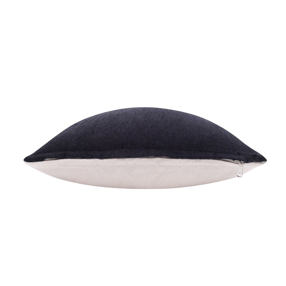 Stacy Garcia Linen Blend Poly Filled Pillow in Black, 20" x 20"