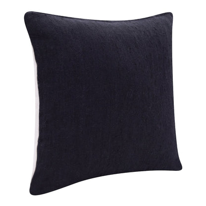 Stacy Garcia Linen Blend Poly Filled Pillow in Black, 20" x 20"
