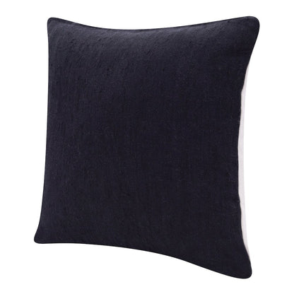 Stacy Garcia Linen Blend Poly Filled Pillow in Black, 20" x 20"