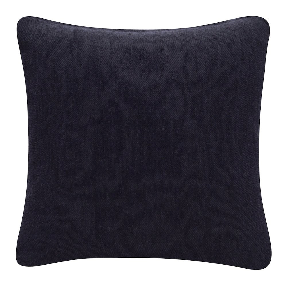Stacy Garcia Linen Blend Poly Filled Pillow in Black, 20" x 20"