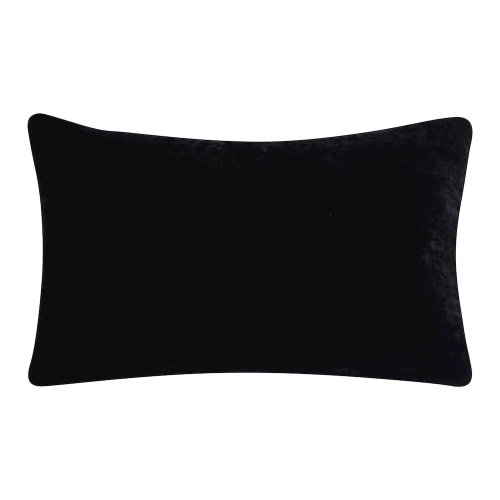 Cosmopolitan Performance Poly Filled Pillow in Black/Gold, 16" x 24"