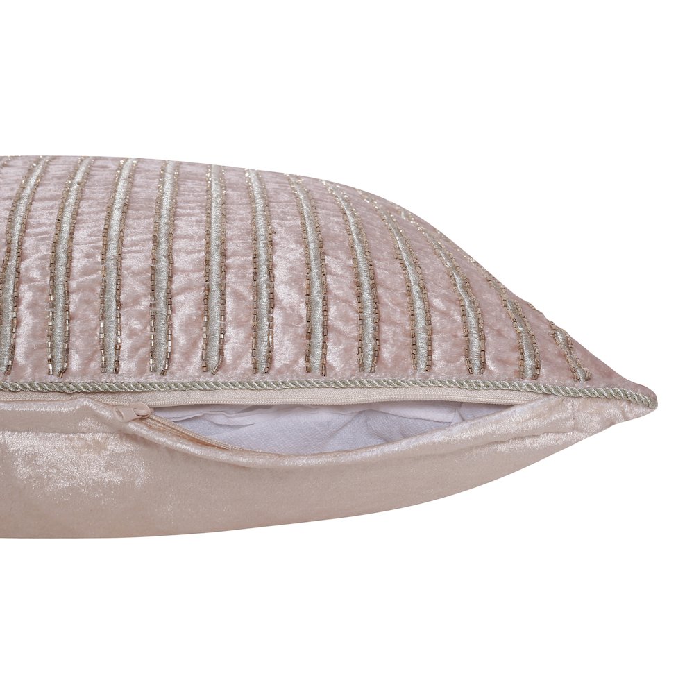 Cosmopolitan Performance Poly Filled Pillow in Pink/Gold, 20" x 20"