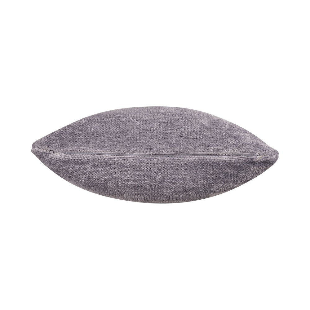 Yakar Chenille Poly Filled Pillow in Gray, 20" x 20"