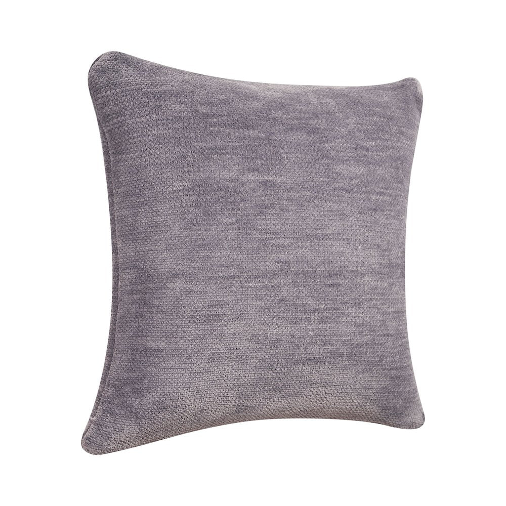 Yakar Chenille Poly Filled Pillow in Gray, 20" x 20"
