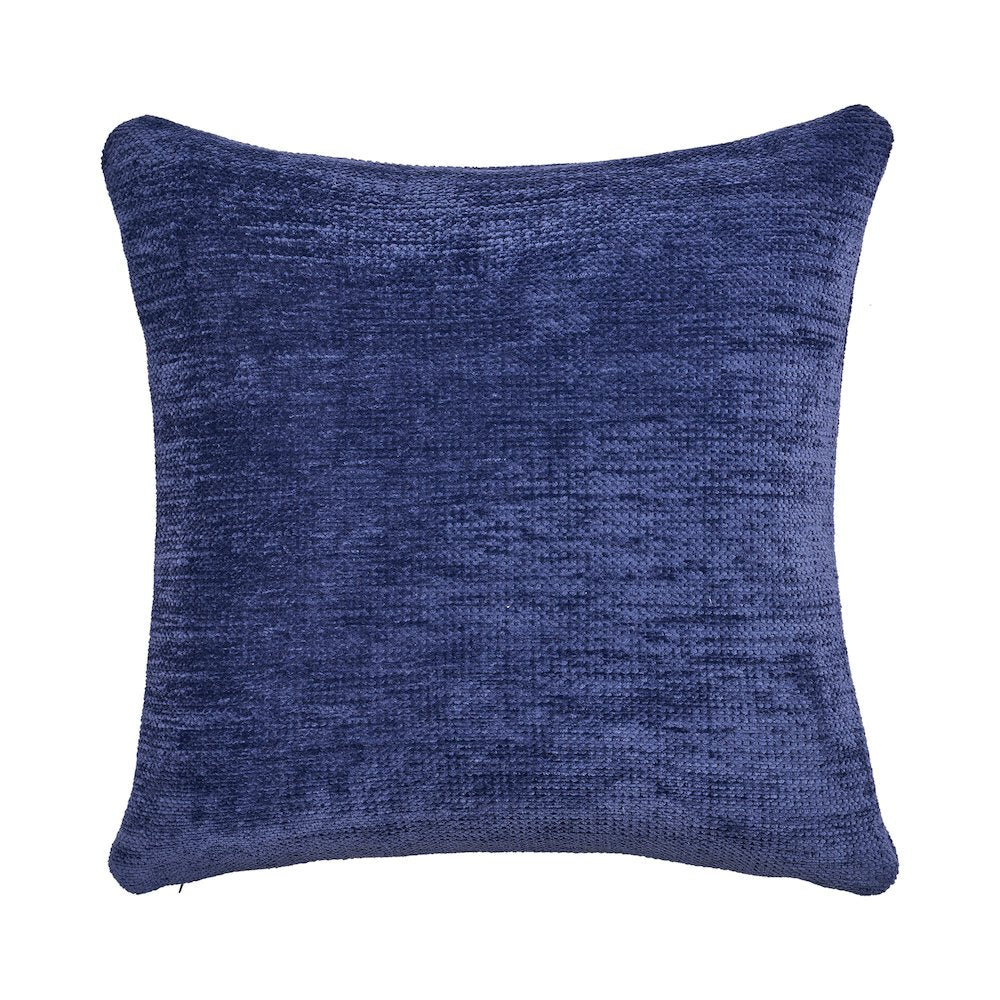 Yakar Chenille Poly Filled Pillow in Blue, 20" x 20"