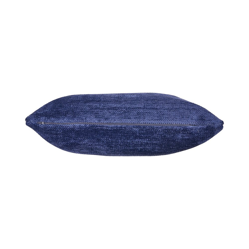 Yakar Chenille Poly Filled Pillow in Blue, 20" x 20"