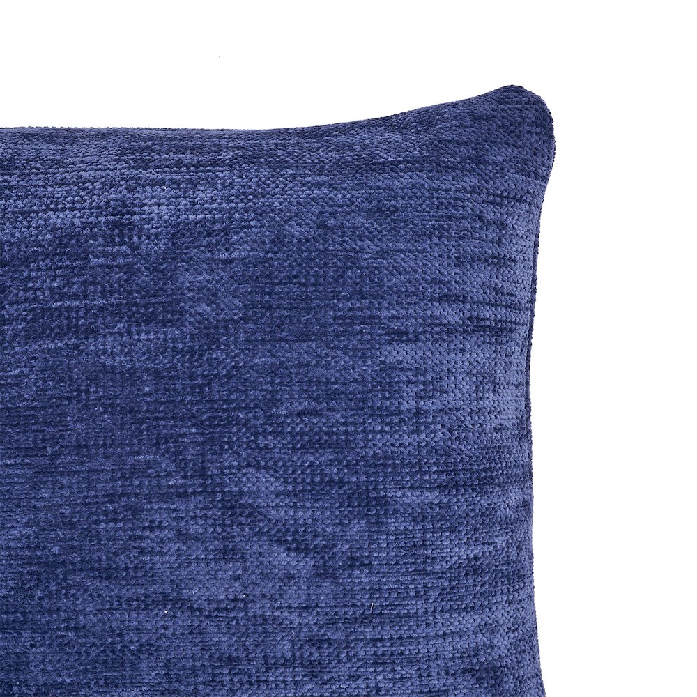 Yakar Chenille Poly Filled Pillow in Blue, 20" x 20"
