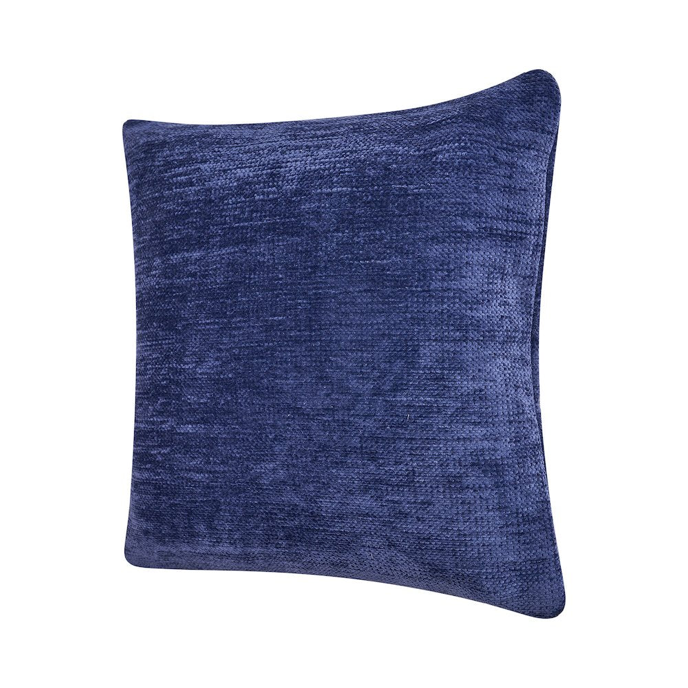 Yakar Chenille Poly Filled Pillow in Blue, 20" x 20"