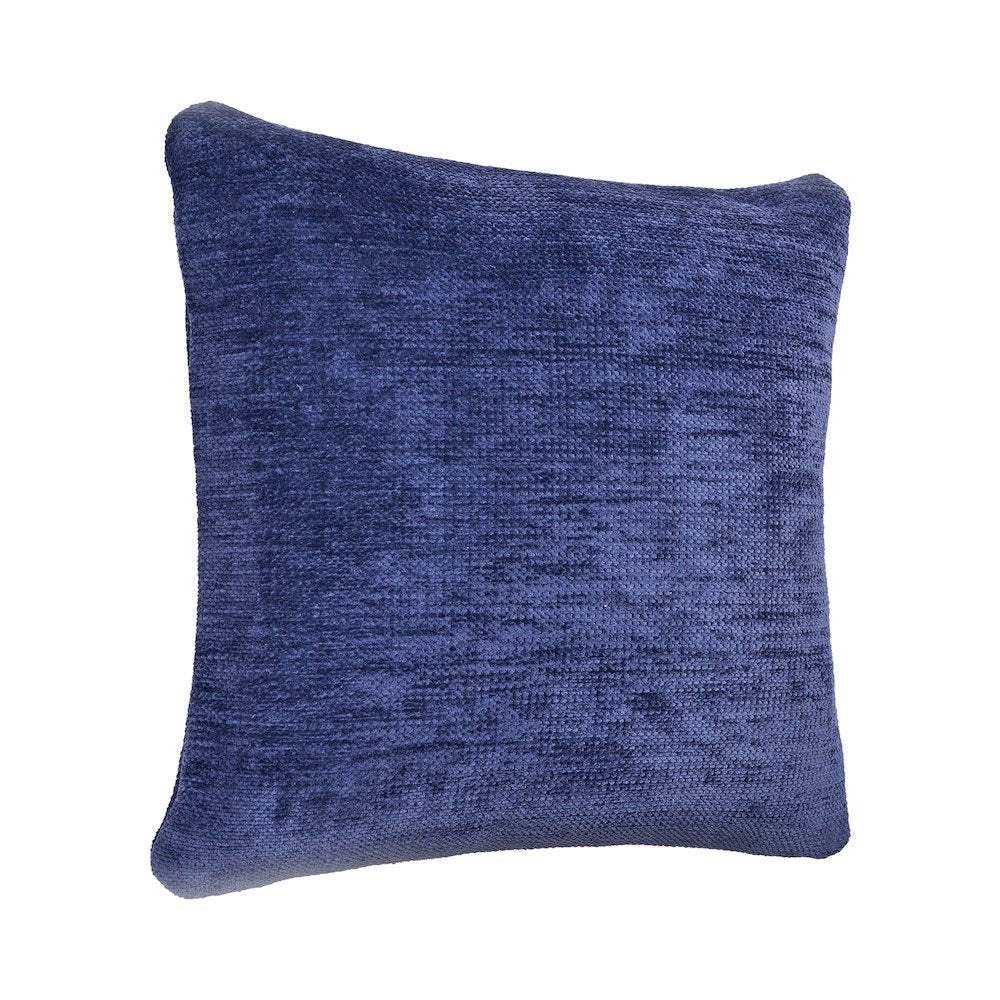 Yakar Chenille Poly Filled Pillow in Blue, 20" x 20"