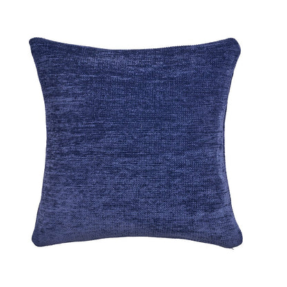Yakar Chenille Poly Filled Pillow in Blue, 20" x 20"
