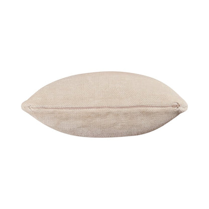 Yakar Chenille Poly Filled Pillow in Ivory, 20" x 20"