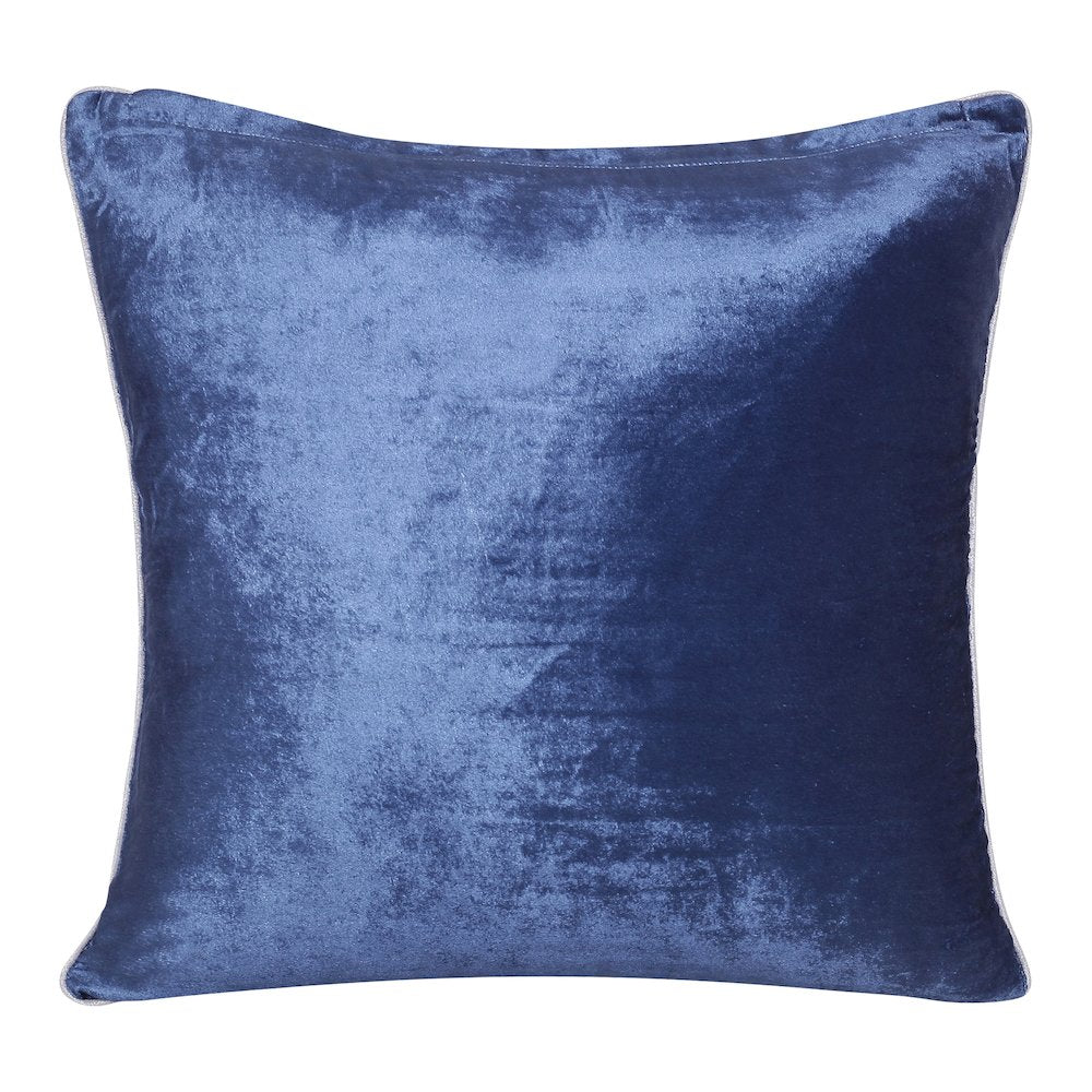 Cosmopolitan Performance Poly Filled Pillow in Blue/Silver, 20" x 20"