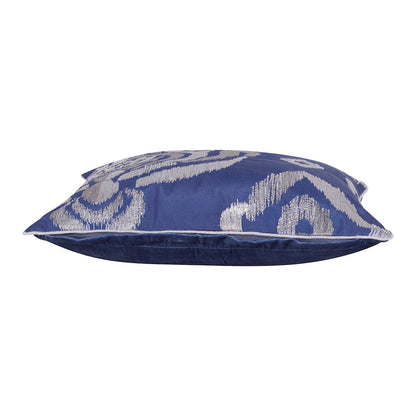 Cosmopolitan Performance Poly Filled Pillow in Blue/Silver, 20" x 20"