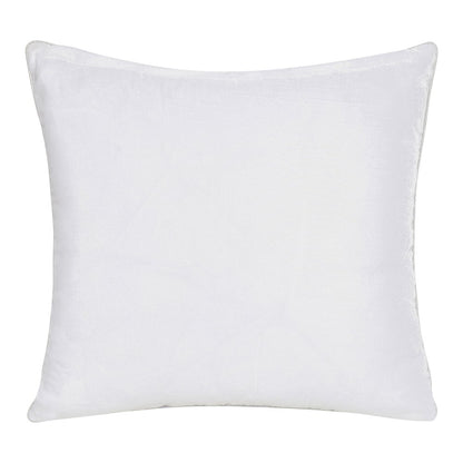 Cosmopolitan Performance Poly Filled Pillow in Ivory/Silver, 20" x 20"