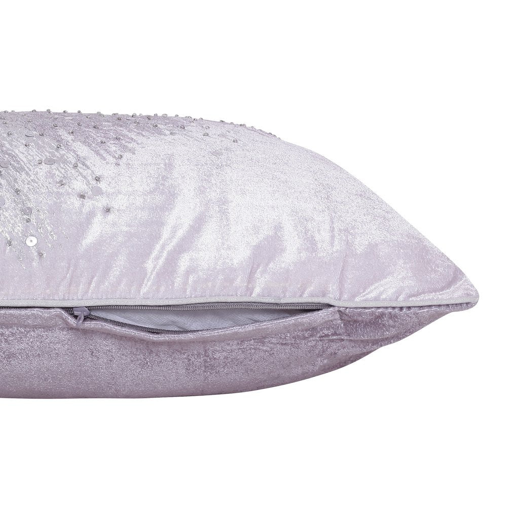 Cosmopolitan Performance Poly Filled Pillow in Gray/Silver, 16" x 24"
