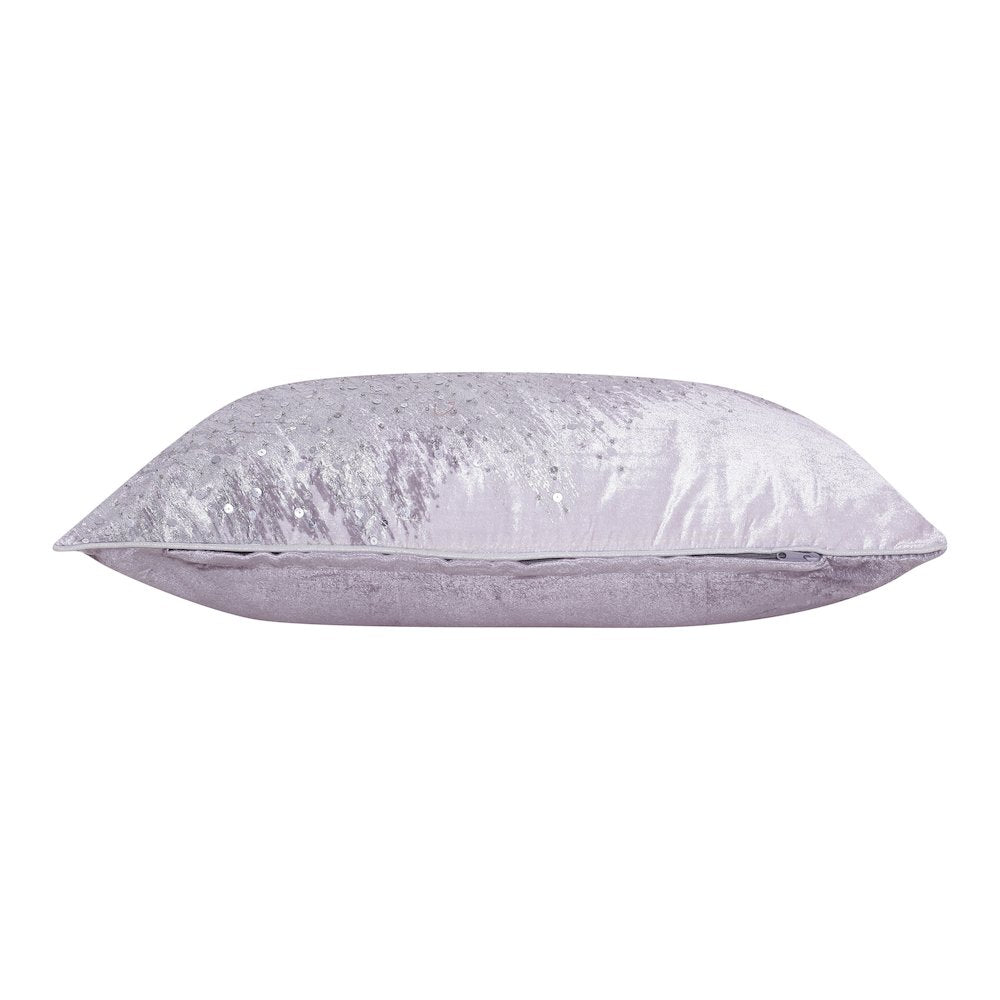 Cosmopolitan Performance Poly Filled Pillow in Gray/Silver, 16" x 24"