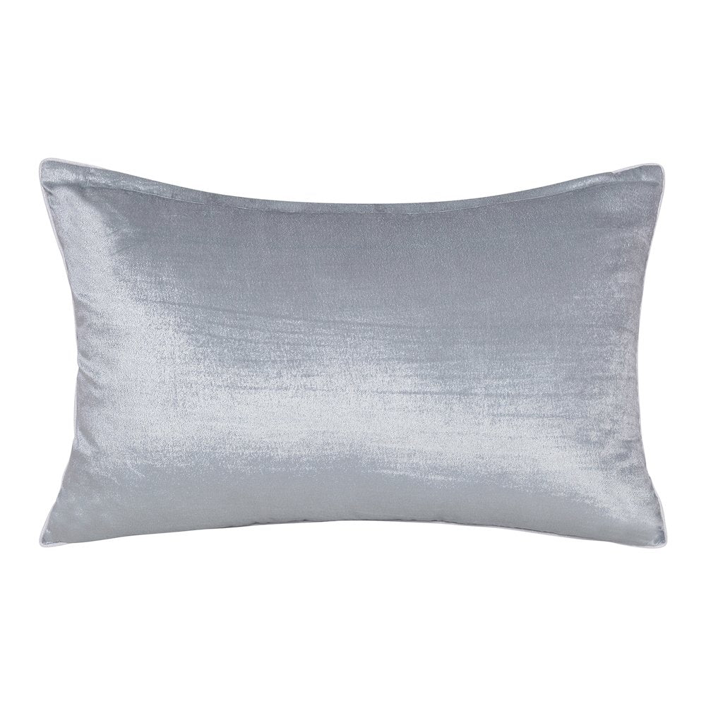 Cosmopolitan Performance Poly Filled Pillow in Ivory/Silver, 16" x 24"