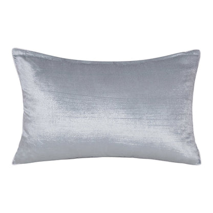 Cosmopolitan Performance Poly Filled Pillow in Ivory/Silver, 16" x 24"
