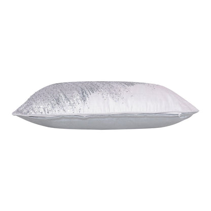 Cosmopolitan Performance Poly Filled Pillow in Ivory/Silver, 16" x 24"