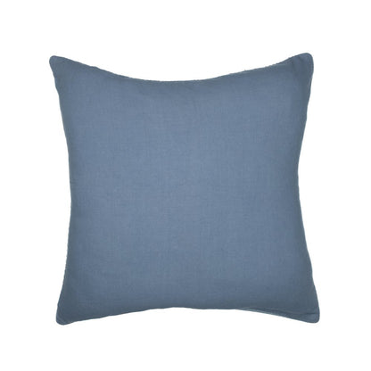 Blue/White Contemporary Striped Geometric Hand-Woven Throw Pillow Cover