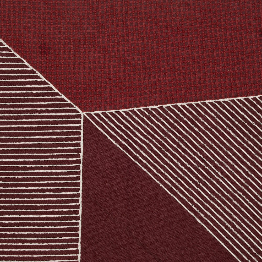 Rust/Multi Contemporary Striped Geometric Hand-Woven Throw Pillow Cover