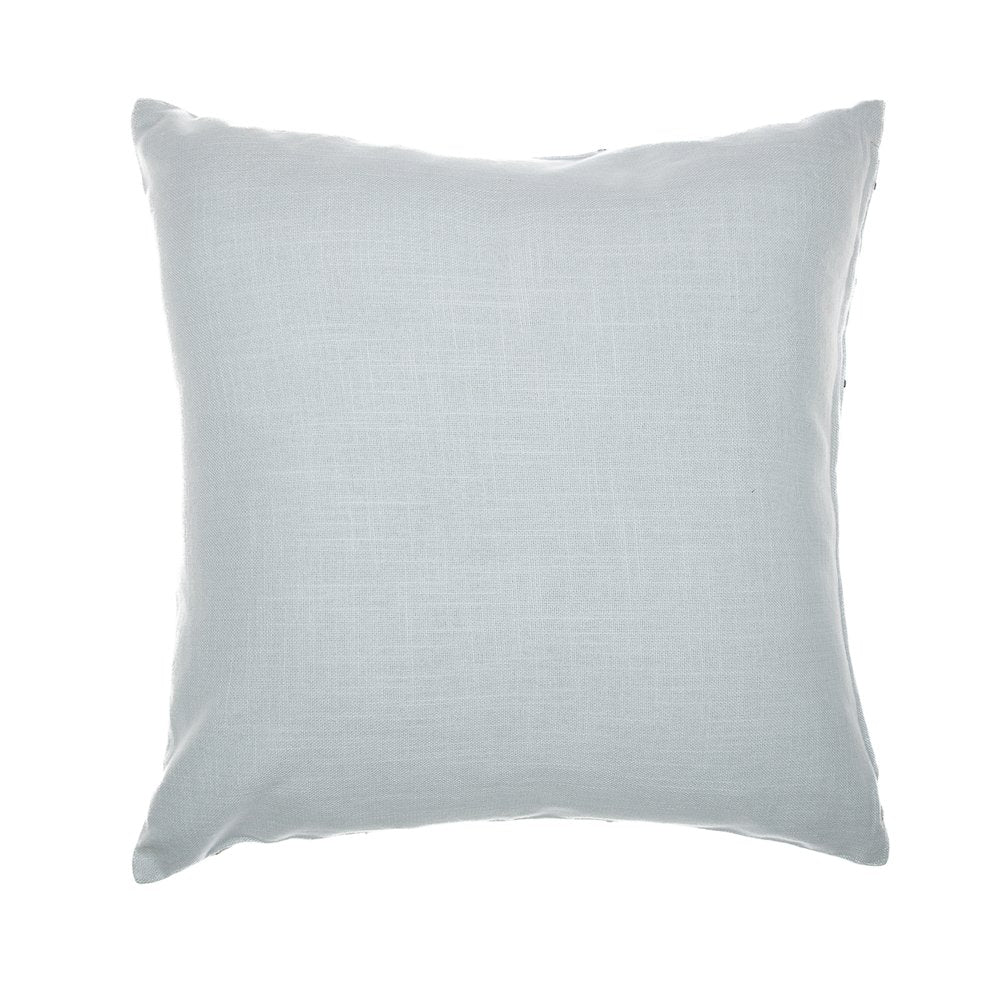 Light Blue/Multi Contemporary Checkered Hand-Woven Throw Pillow Cover