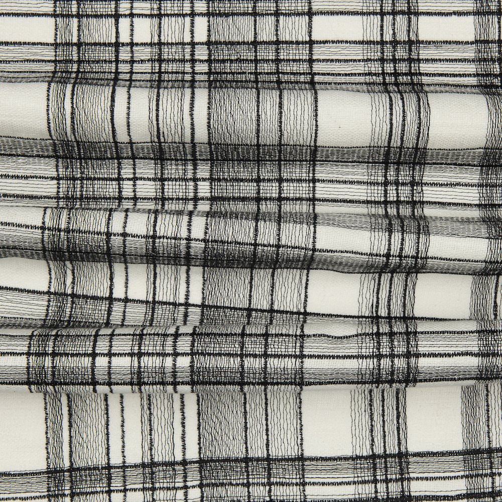White/Black Contemporary Checkered Hand-Woven Throw Pillow Cover