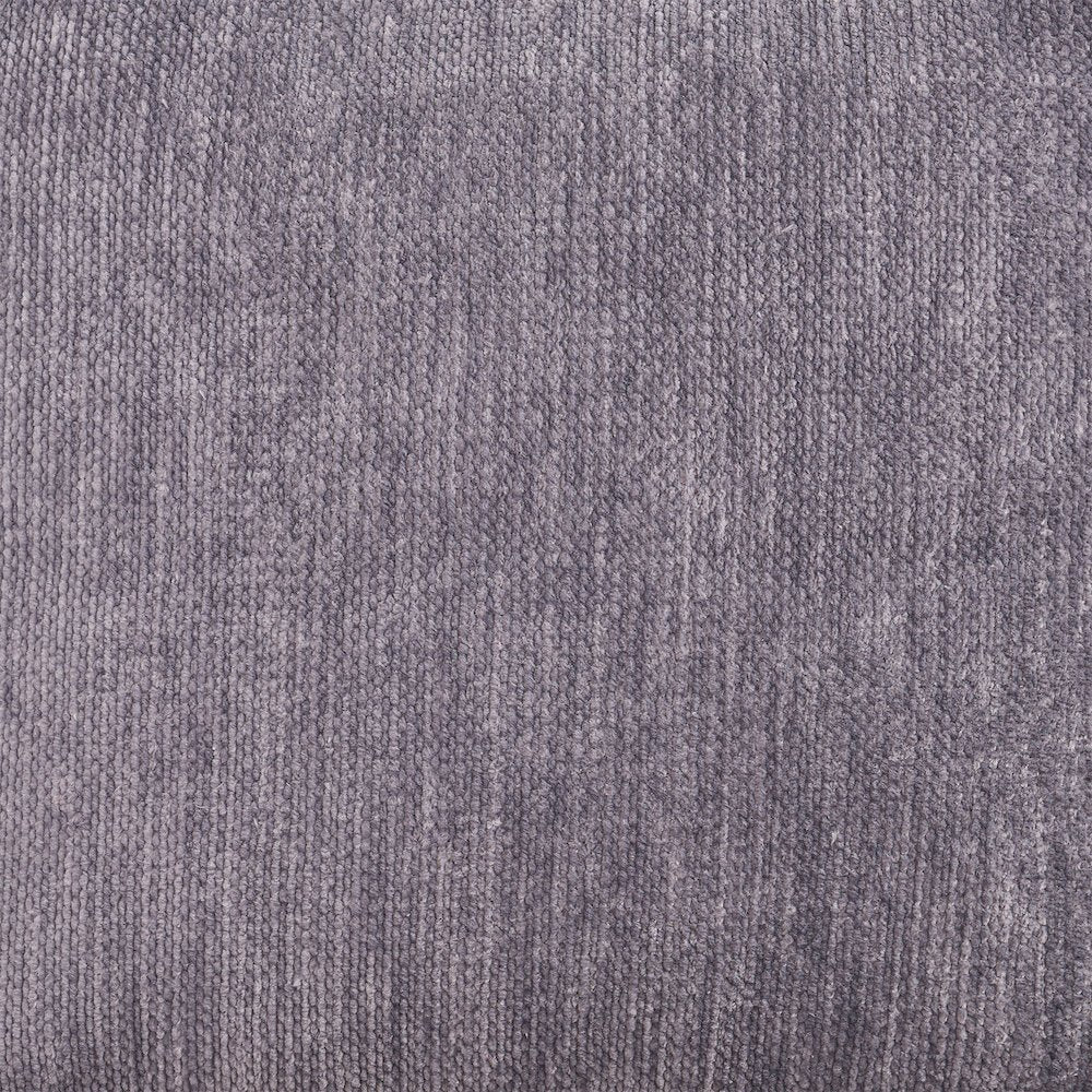Yakar Chenille Indoor Pouf in Gray, 18" x 18" x 18"