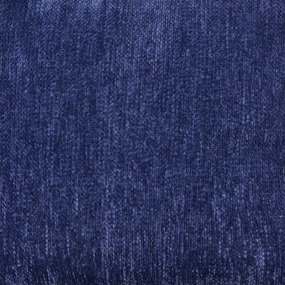 Yakar Chenille Indoor Pouf in Blue, 18" x 18" x 18"